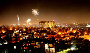 How city looks during Diwali